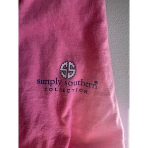 Simply Southern Collection Pink Llama No Prob‎ Llama Graphic Tee Shirt Women's